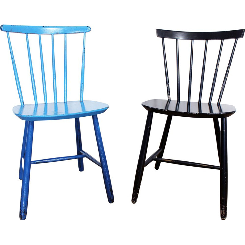 Paar vintage Scandinavische stoelen, 1960
