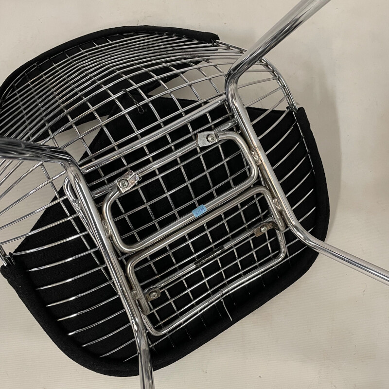Ensemble de 6 chaises vintage Dkx en fil métallique de Charles Eames pour Herman Miller, 1960