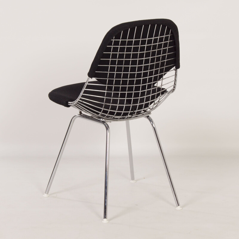 Juego de 6 sillas de alambre Dkx vintage de Charles Eames para Herman Miller, 1960