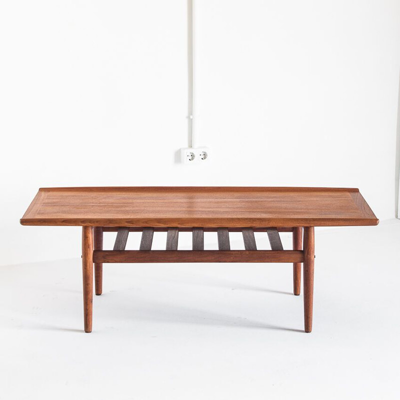 Vintage teak coffee table by Grete Jalk for Glostrup Møbelfabrik, Denmark 1960