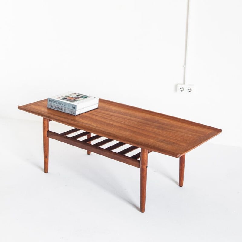 Vintage teak coffee table by Grete Jalk for Glostrup Møbelfabrik, Denmark 1960