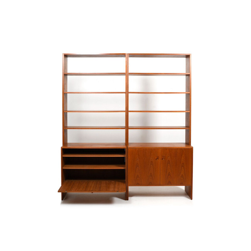 Pair of Danish vintage teak bookcases by Johannes Andersen, 1950s