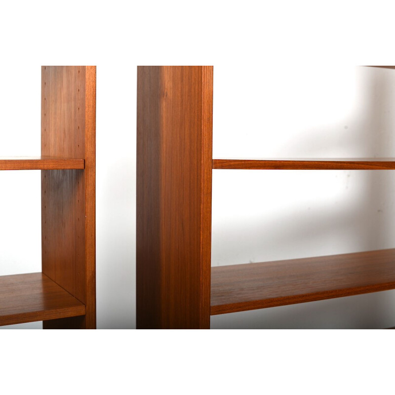 Pair of Danish vintage teak bookcases by Johannes Andersen, 1950s