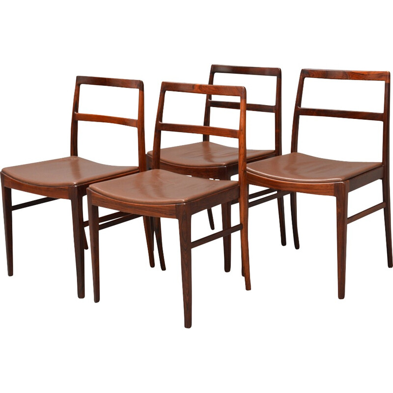 Suite de 4 chaises à repas "430" Sibast en palissandre, Arne VODDER - 1950