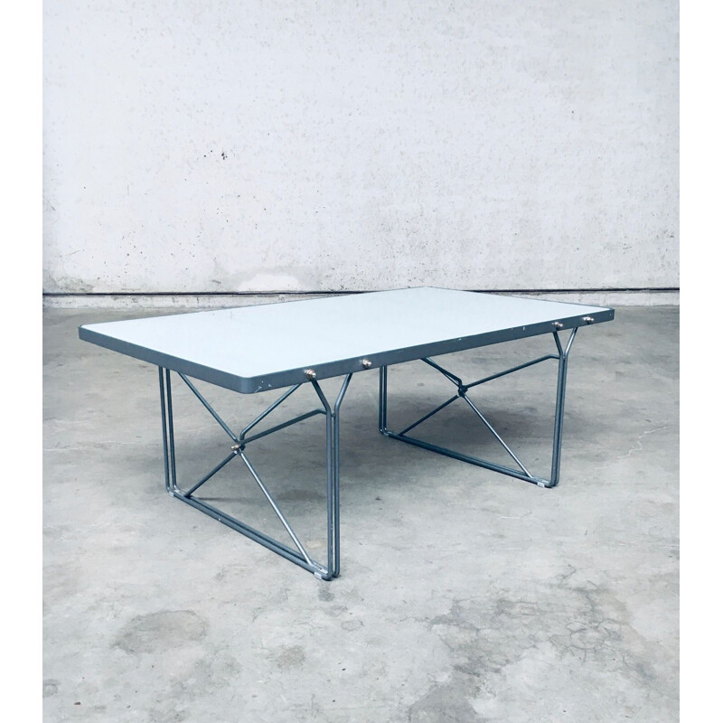 Mesa de centro vintage de metal gris "Moment" de Niels Gammelgaard para Ikea, 1980