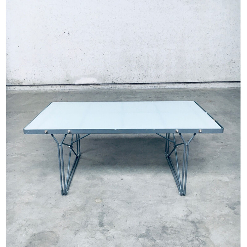 Mesa de centro vintage de metal gris "Moment" de Niels Gammelgaard para Ikea, 1980