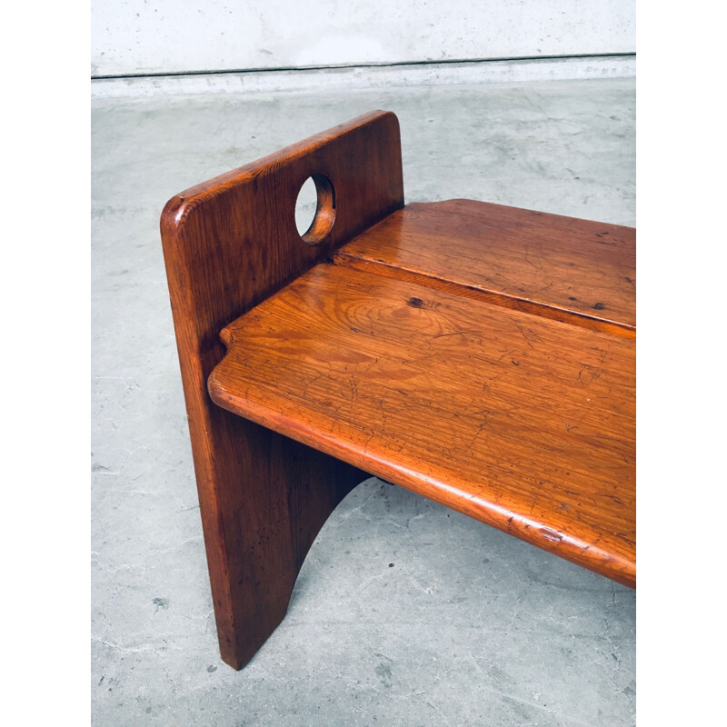 Mid-century Dutch side bench in beechwood, Netherlands 1960s