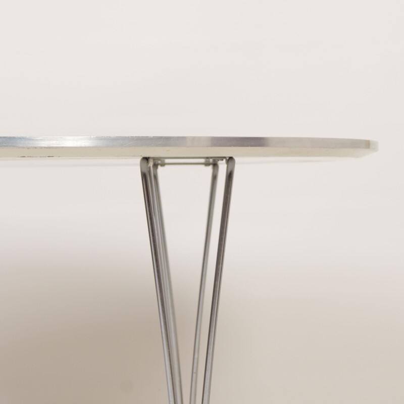Vintage circular dining table by Piet Hein and Bruno Mathsson for Fritz Hansen, 1960s