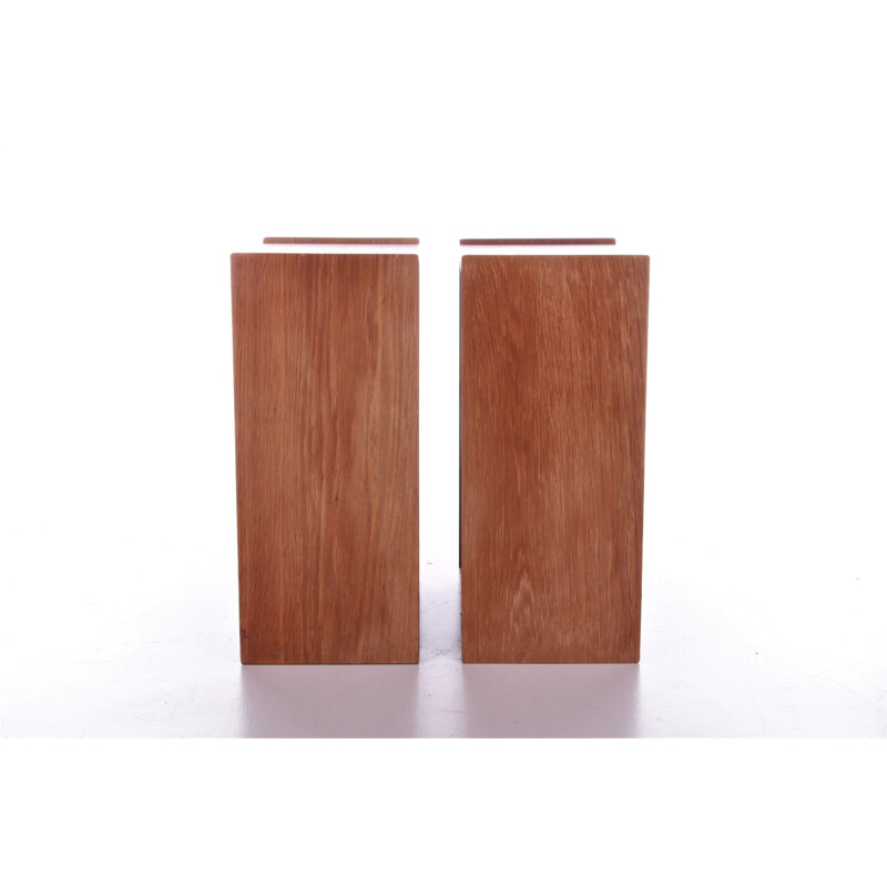 Pair of vintage oak bedside tables, Denmark 1960