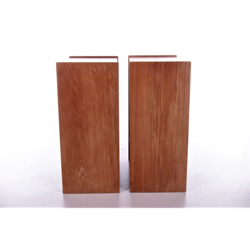 Pair of vintage oak bedside tables, Denmark 1960