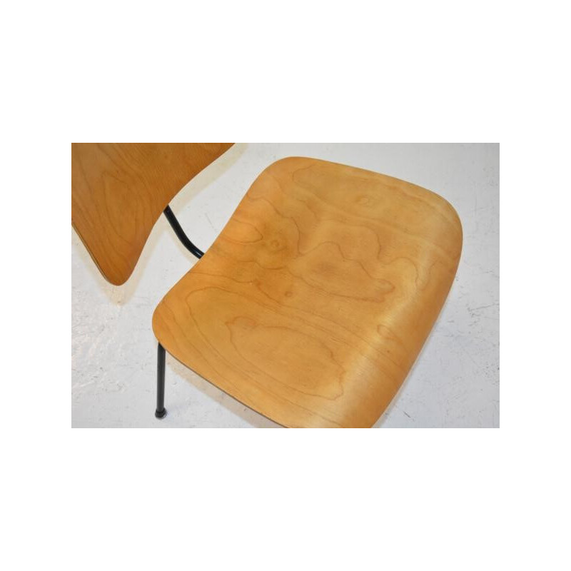 Wood and metal DCM chair, Charles and Ray Eames - 1950s