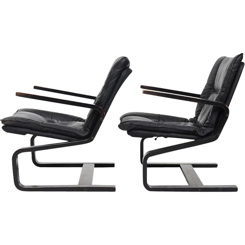 Pair of vintage lounge chairs by Ingmar Relling for Westnofa,1970s