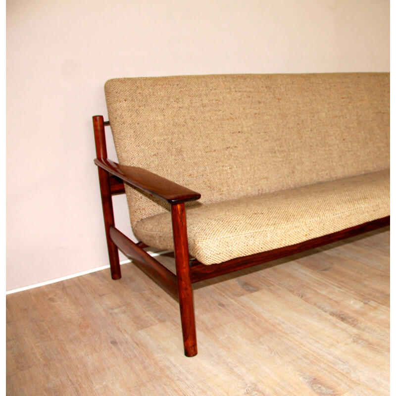 3-seater beige Sofa - 1950s