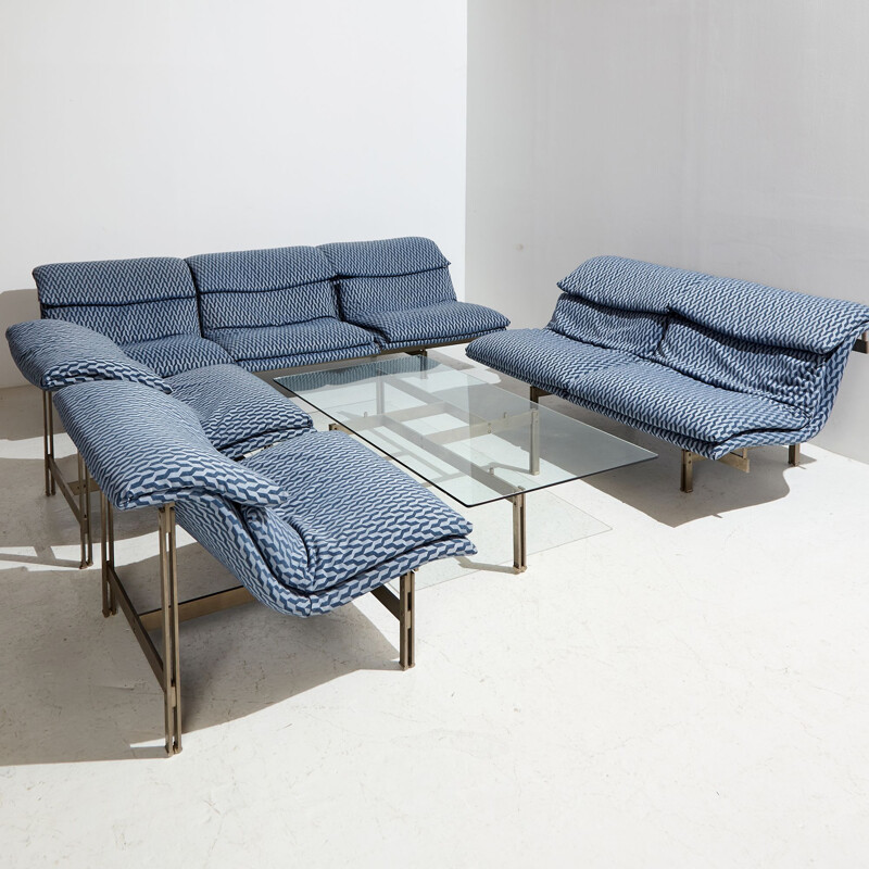 Vintage Wave modular living room set by Giovanni Offredi for Saporiti Italia, 1970s