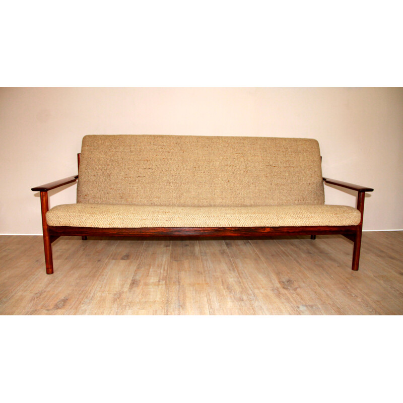 3-seater beige Sofa - 1950s