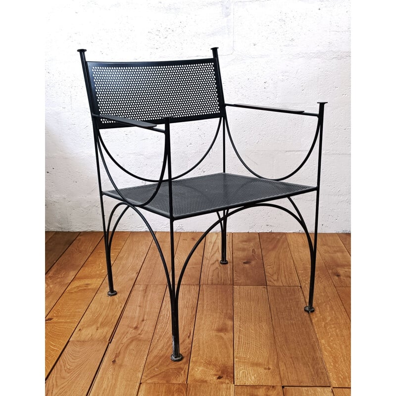 Cadeira de ferro forjado Vintage por Rj Caillette para Fermob