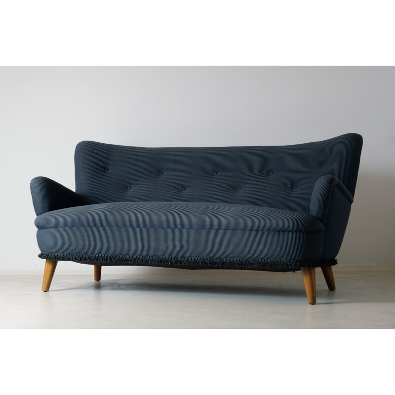 Vintage blue-gray sofa, 1950