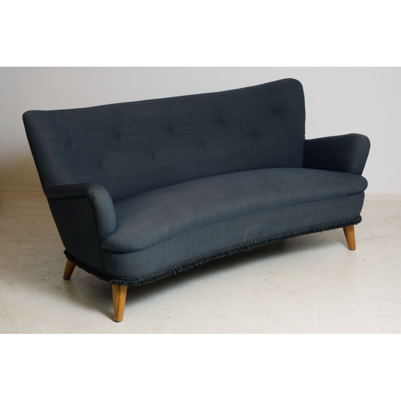 Vintage blue-gray sofa, 1950