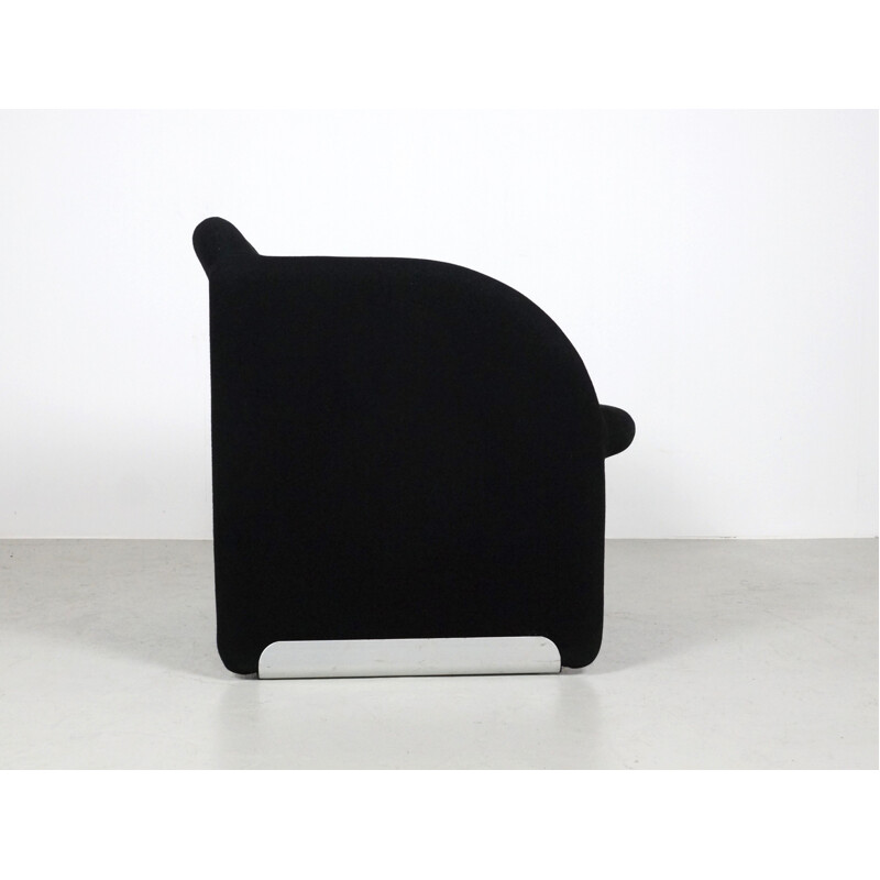 Artifort "Ben Chair" in steel and black wool fabric, Pierre PAULIN - 1990s