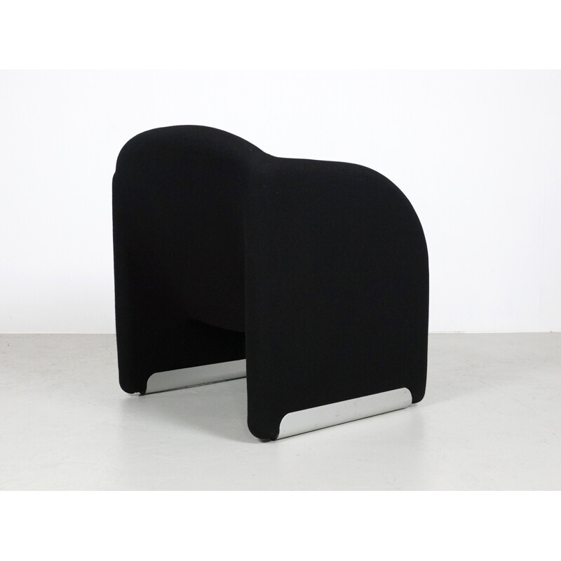 Artifort "Ben Chair" in steel and black wool fabric, Pierre PAULIN - 1990s