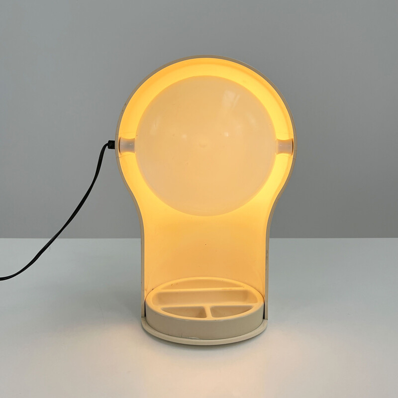 Vintage white Telegono table lamp by Vico Magistretti for Artemide, 1960s