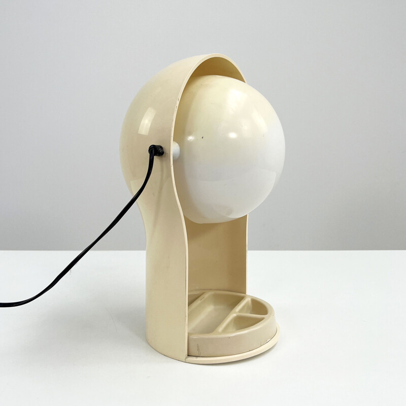 Lampe de table Telegono blanche vintage par Vico Magistretti pour Artemide, 1960