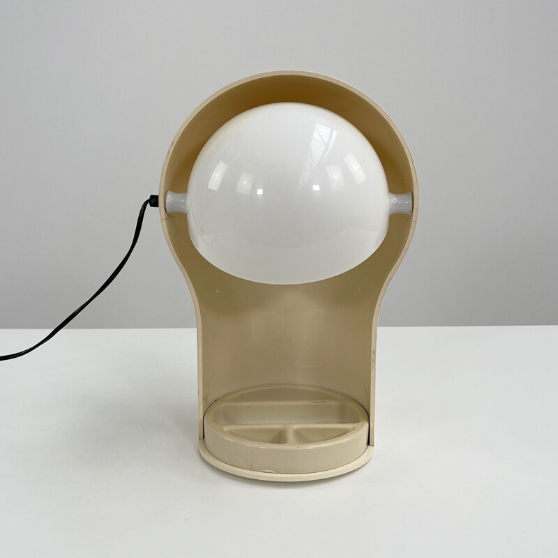 Lampe de table Telegono blanche vintage par Vico Magistretti pour Artemide, 1960