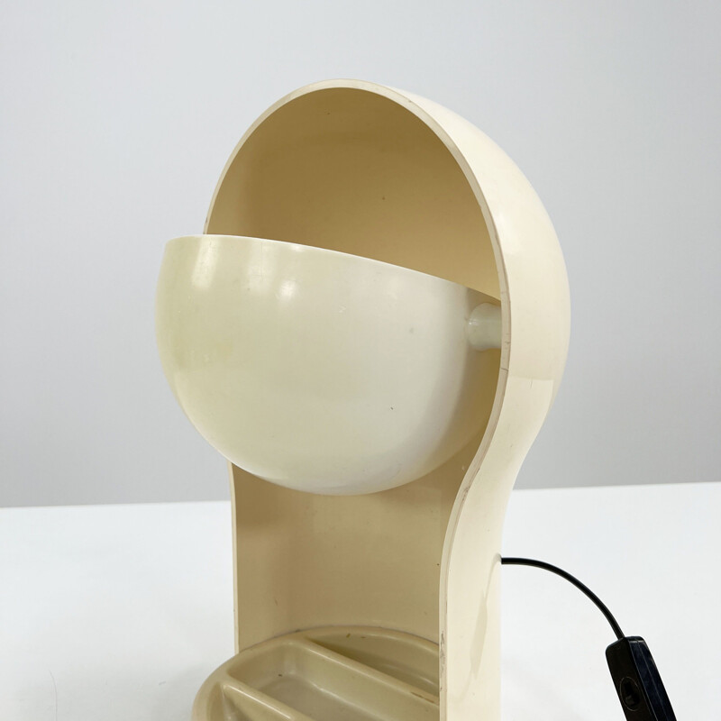 Lampe de table Telegono blanche vintage par Vico Magistretti pour Artemide, 1960