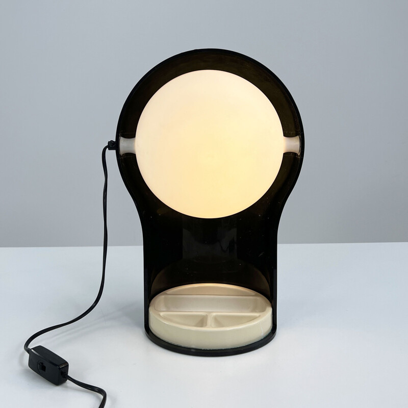Lampe de table Telegono noire vintage par Vico Magistretti pour Artemide, 1960