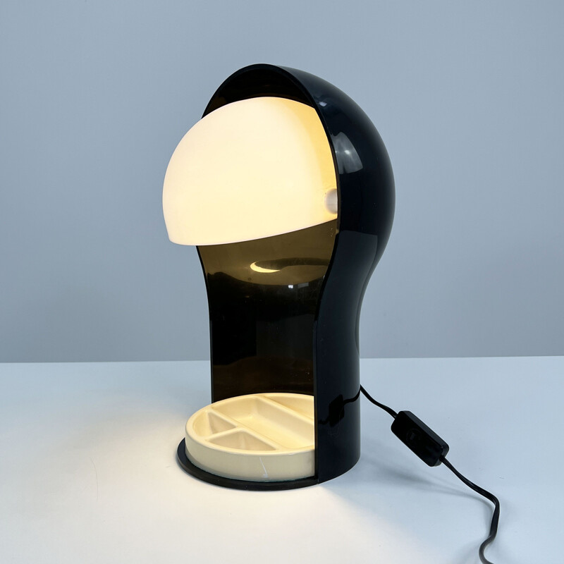 Lampe de table Telegono noire vintage par Vico Magistretti pour Artemide, 1960