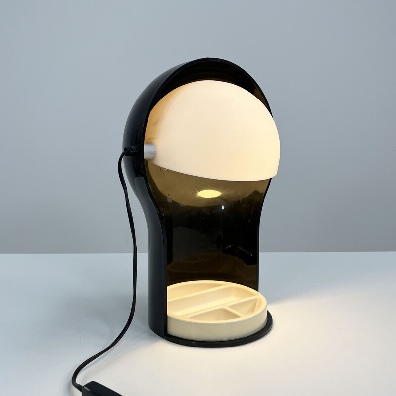 Vintage black Telegono table lamp by Vico Magistretti for Artemide, 1960s