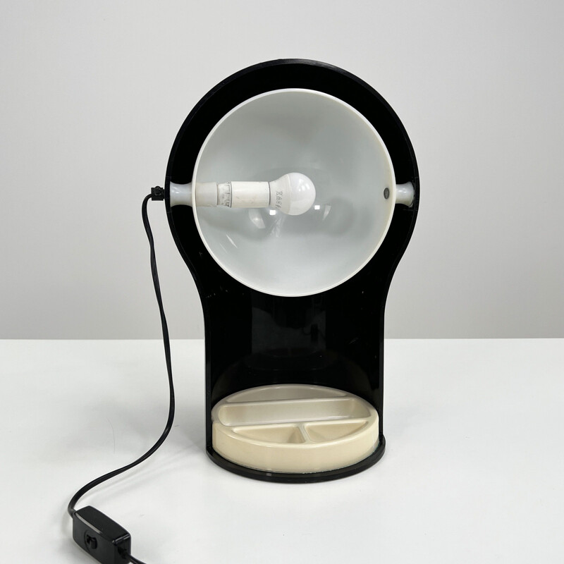 Lampe de table Telegono noire vintage par Vico Magistretti pour Artemide, 1960