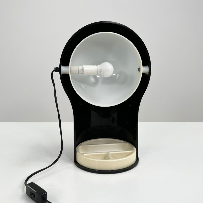 Vintage black Telegono table lamp by Vico Magistretti for Artemide, 1960s