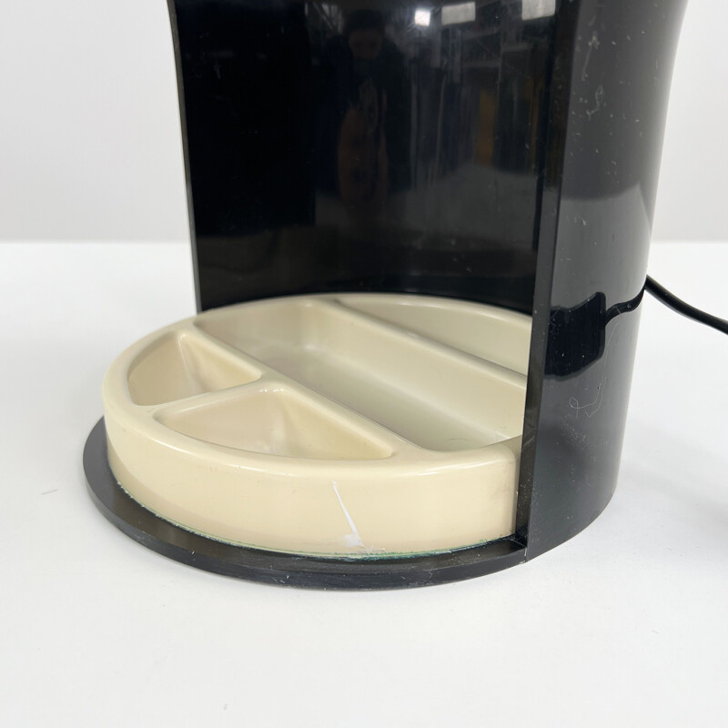 Vintage black Telegono table lamp by Vico Magistretti for Artemide, 1960s