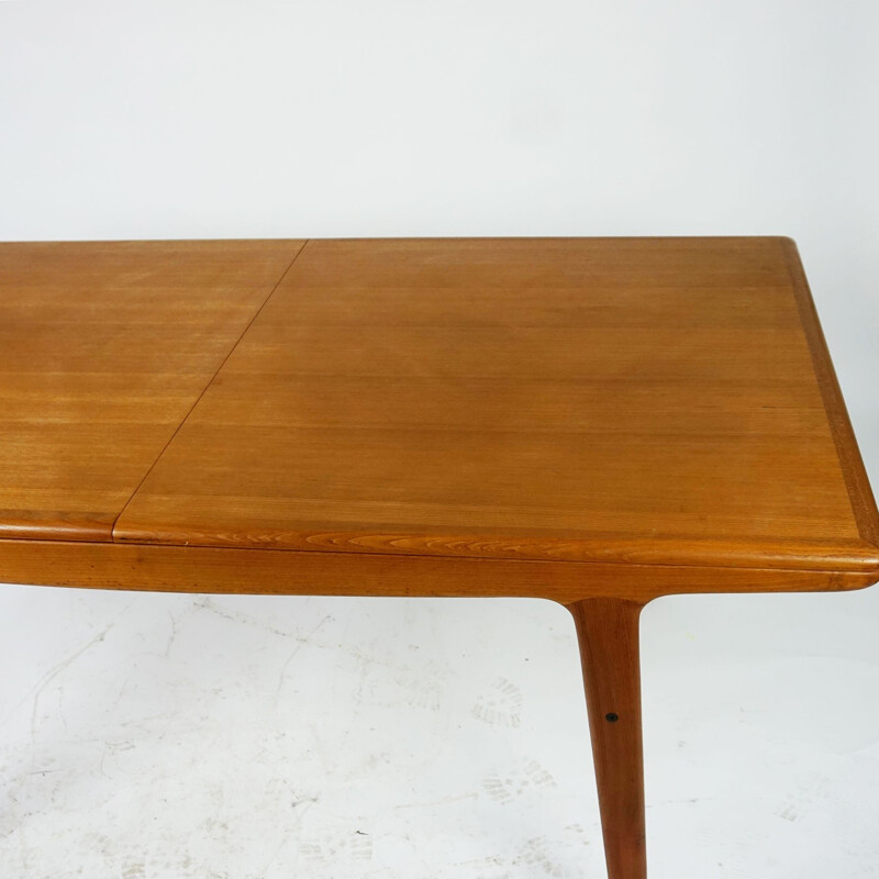 Scandinavian vintage extendable teak dining table by A. H. Olsen for Mogens Kold, Denmark 1960s