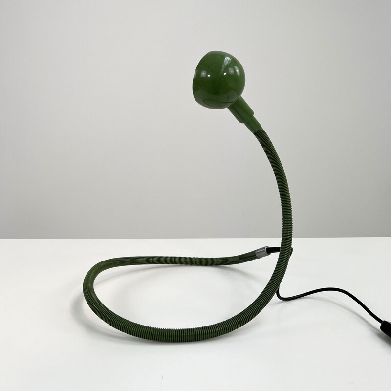 Vintage kaki Hebi table lamp by Isao Hosoe for Valenti, 1970s