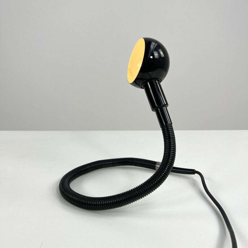 Vintage black Hebi table lamp by Isao Hosoe for Valenti, 1970s