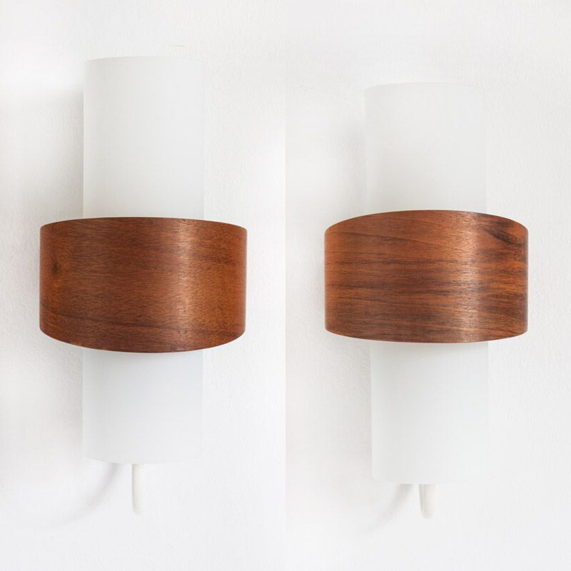 Pair of vintage wall lamps Nx40 by Louis Kalff for Philips, Holland 1960