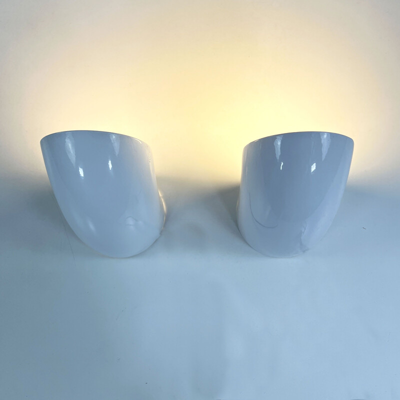 Pair of vintage Gomito wall lamps by Elio Martinelli for Matinelli Luce, 1970s