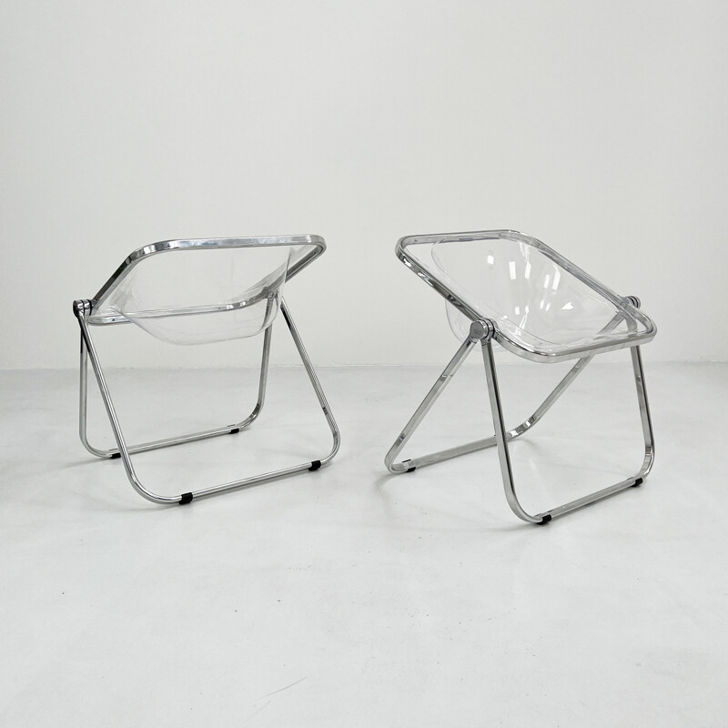 Vintage lucite Plona armchair by Giancarlo Piretti for Castelli, 1970s