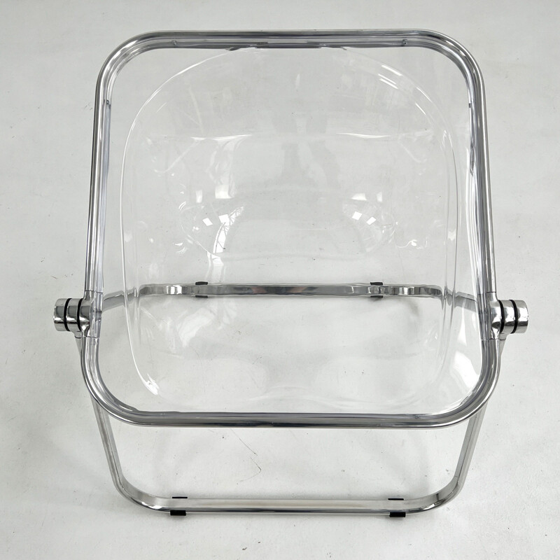 Fauteuil Plona vintage en lucite par Giancarlo Piretti pour Castelli, 1970