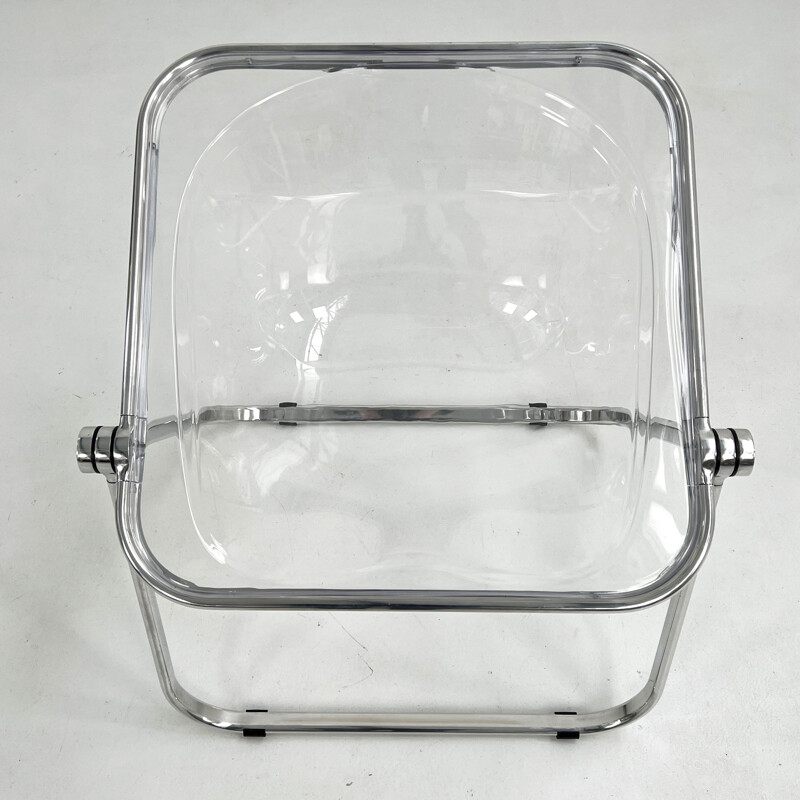Vintage lucite Plona armchair by Giancarlo Piretti for Castelli, 1970s