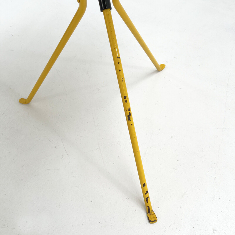 Vintage yellow Cumano folding table by Achille Castiglioni for Zanotta, 1970s