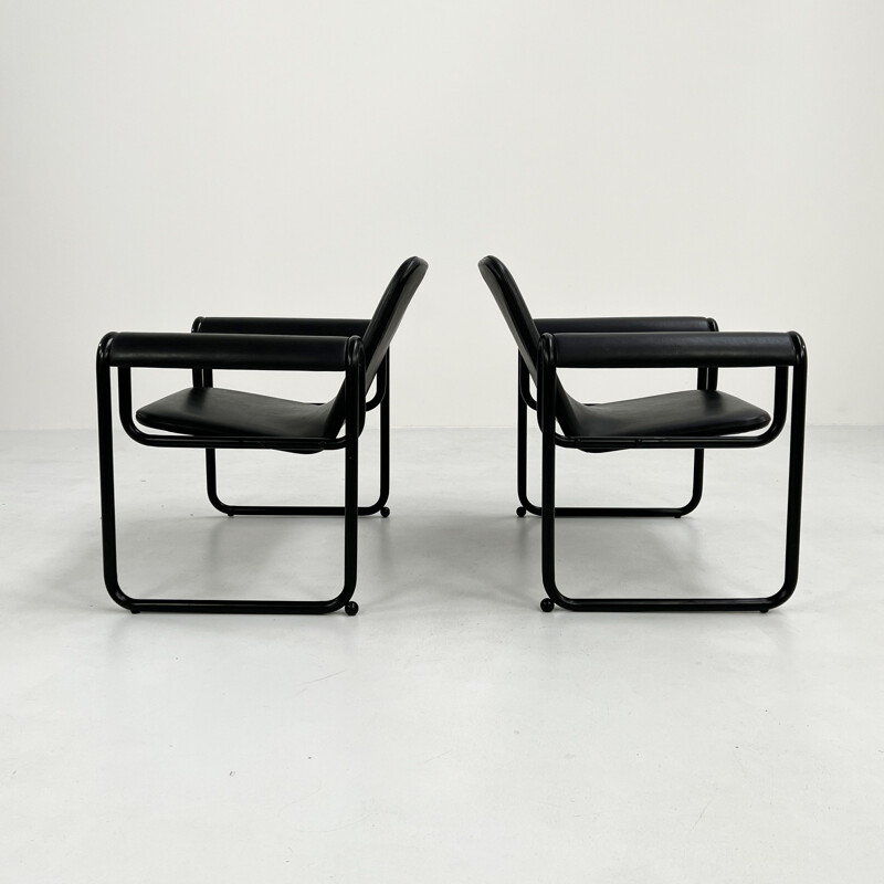 Paire de fauteuils Motel vintage noir par Michele De Lucchi & Ferruccio Laviani pour Biefffeplast