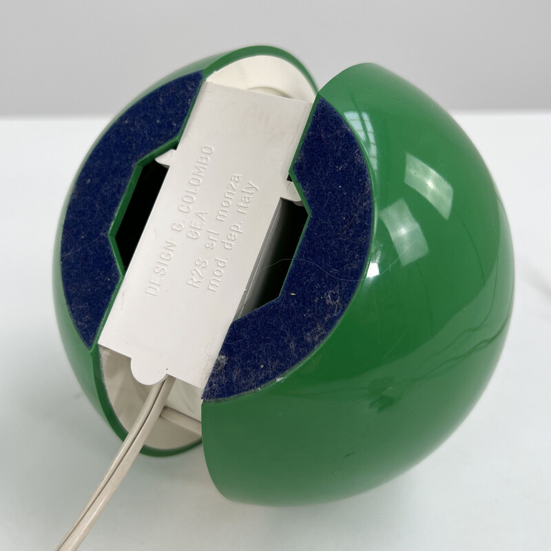 Vintage green Gea lamp by Gianni Colombo for Arredoluce, 1960s