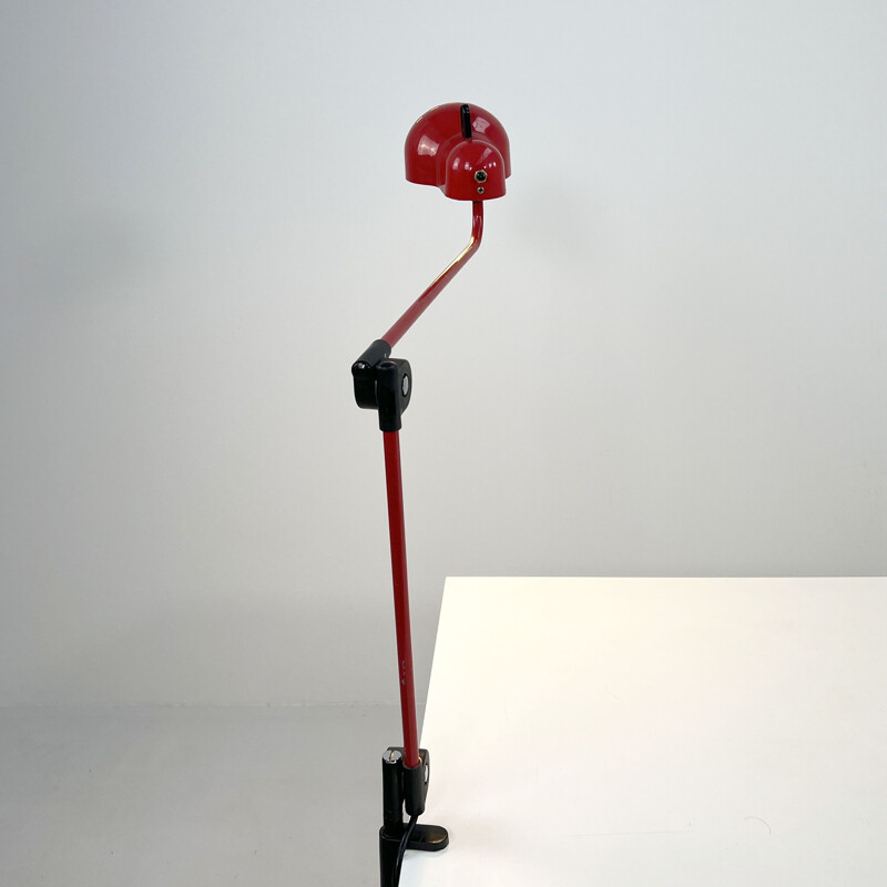 Lampe Topo vintage  rouge par Joe Colombo pour Stilnovo, 1970