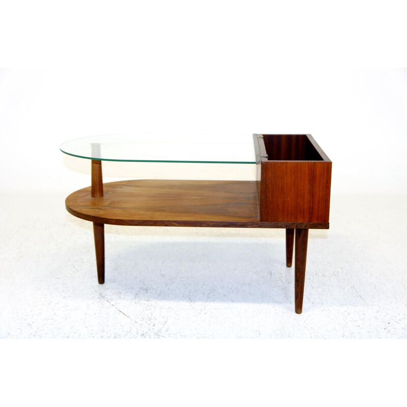 Vintage coffee table with planter by Johannes Andersen for silkeborg, Denmark 1960s