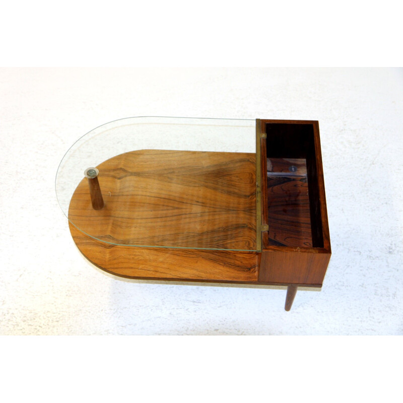 Vintage coffee table with planter by Johannes Andersen for silkeborg, Denmark 1960s