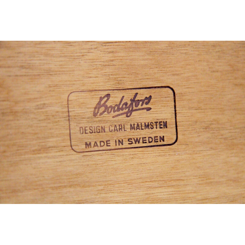 Mesa de cabeceira de teca vintage de Carl Malmsten para Bodafors, Suécia 1960