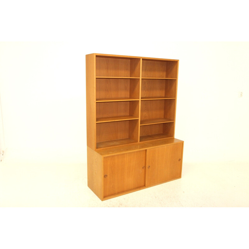 Vintage oakwood bookcase by børge mogensen for karl andersson &söner, 1960s
